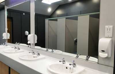 Commercial bathroom. Plumbing Contractor Services & Fixture Installation at Clog Pro Plumbing serving the Vancouver WA and Portland OR areas.