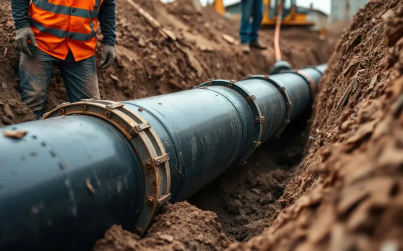 A trenchless pipe installation in Portland, Oregon